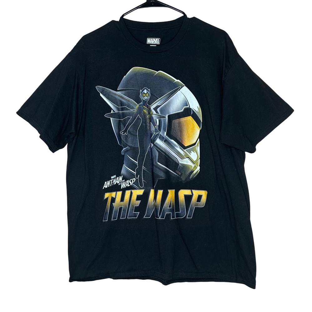 Marvel Ant-Man and the Wasp Movie Graphic Print Black T-Shirt Size L/XL‎